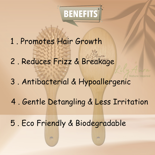 Bamboo Hair Brush (round)