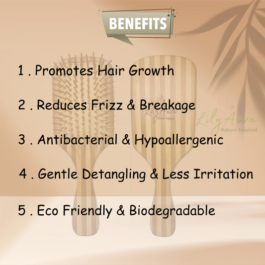 Bamboo Hair Brush (square)