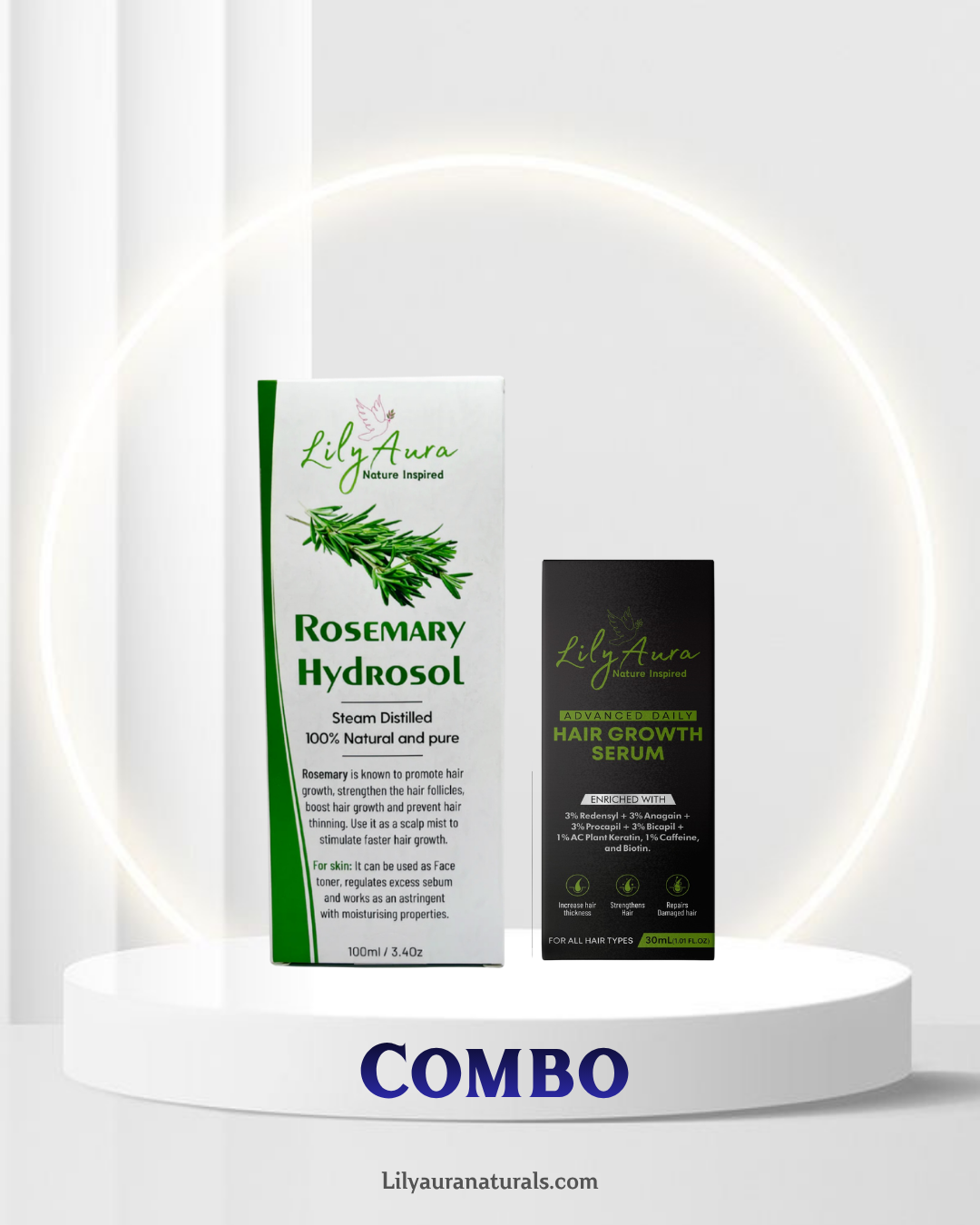 Rosemary Hydrosol 100ml & Daily Advance Hair Growth Serum 30ml