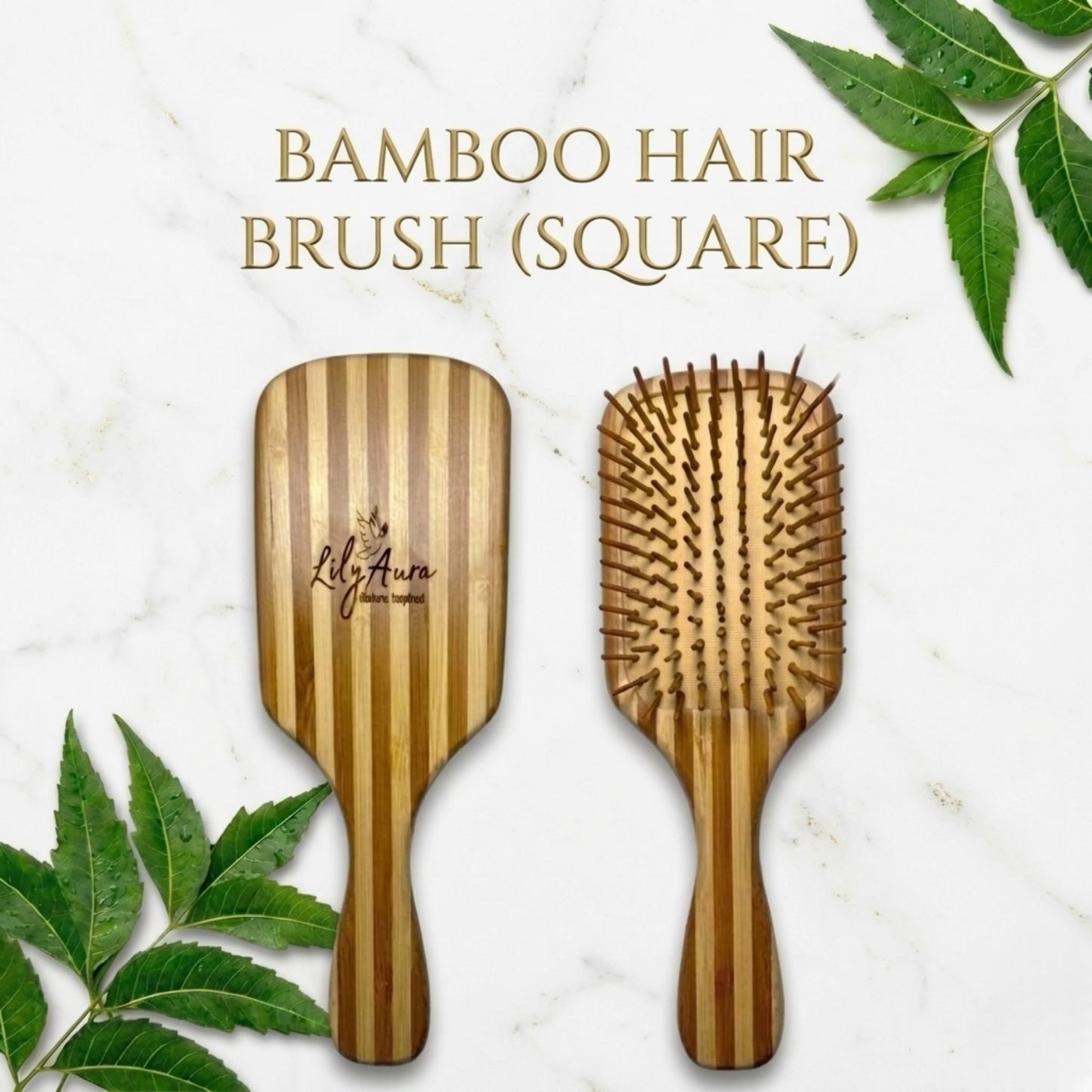 Bamboo Hair Brush (square)