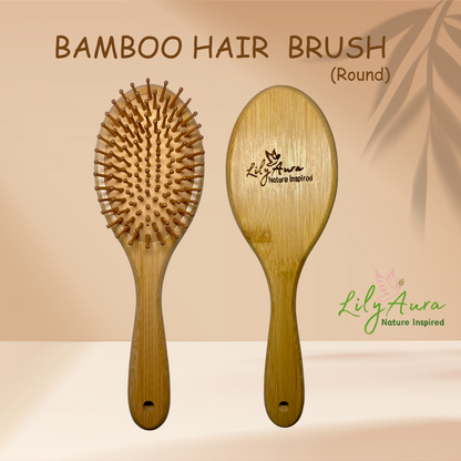 Bamboo Hair Brush (round)