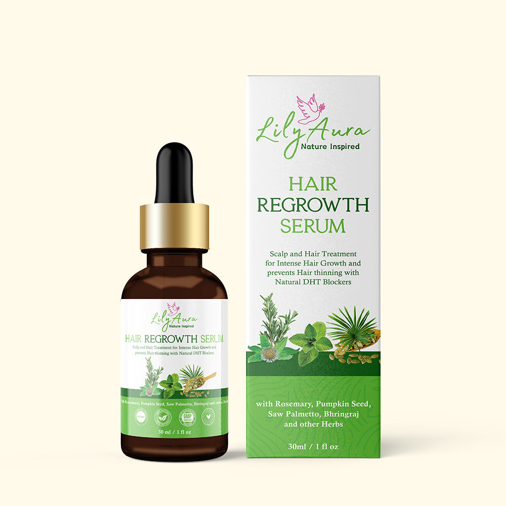 Hair Regrowth Serum with Rosemary, Pumpkin seed, Bhringraj and other herbs