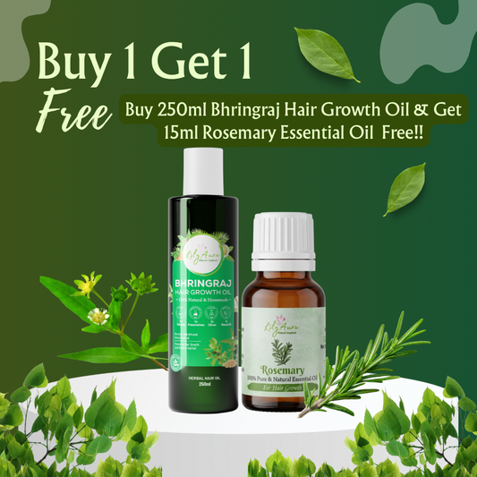 Bhringraj hair growth Oil 250ml + Rosemary Essential oil Free