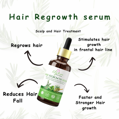 Hair Regrowth Serum with Rosemary, Pumpkin seed, Bhringraj and other herbs