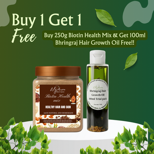 Biotin Health Mix 250g + Bhringraj hair growth oil 100ml Free