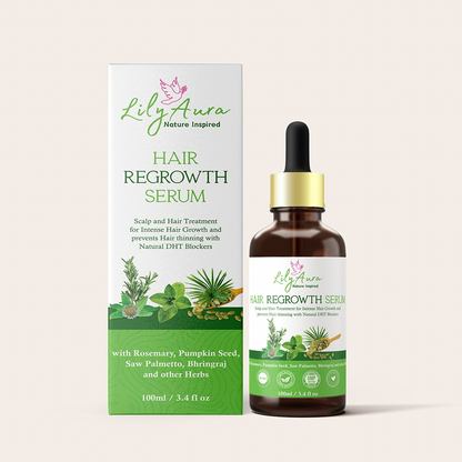 Hair Regrowth Serum with Rosemary, Pumpkin seed, Bhringraj and other herbs
