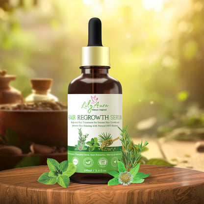 Hair Regrowth Serum with Rosemary, Pumpkin seed, Bhringraj and other herbs