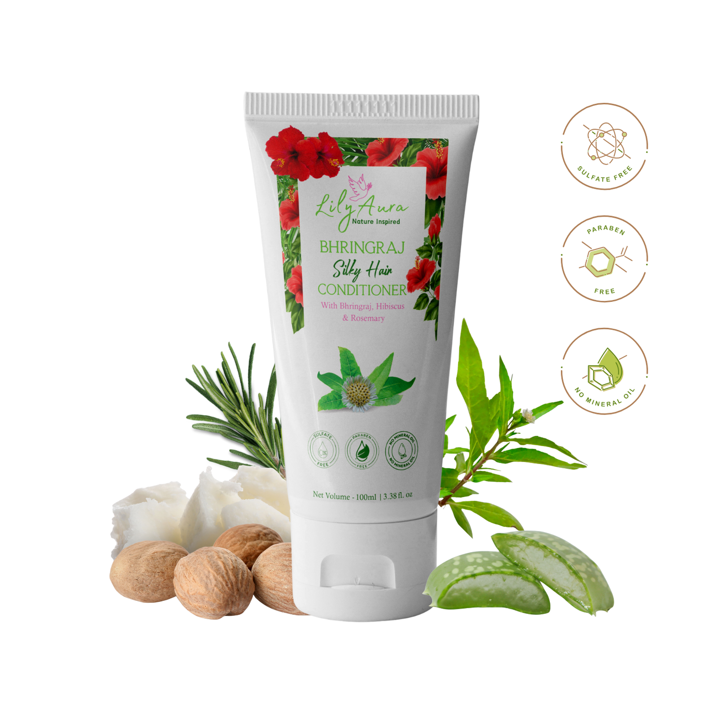 Bhringraj Clarifying Shampoo and Silky Hair Conditioner Combo