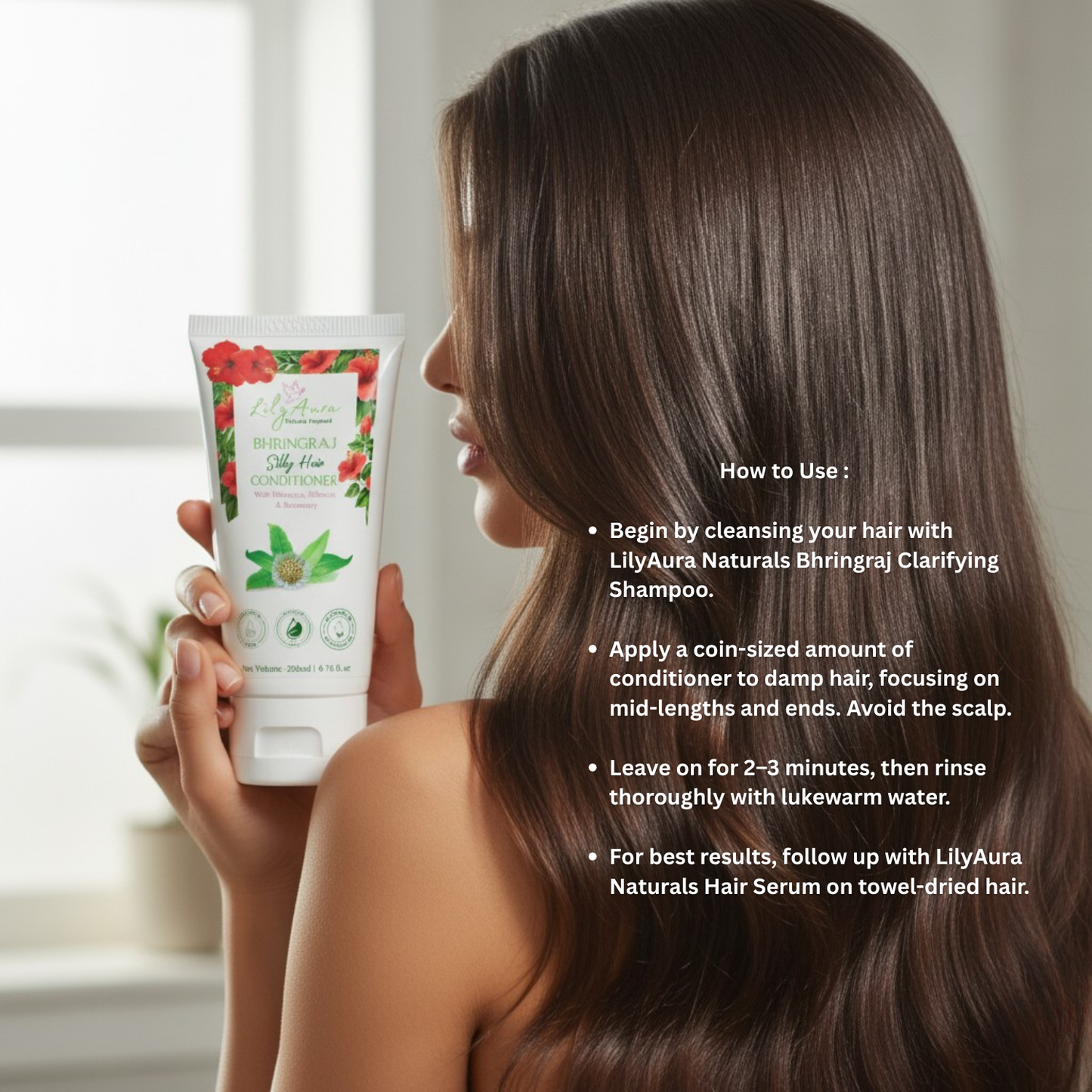 Bhringraj Clarifying Shampoo and Silky Hair Conditioner Combo
