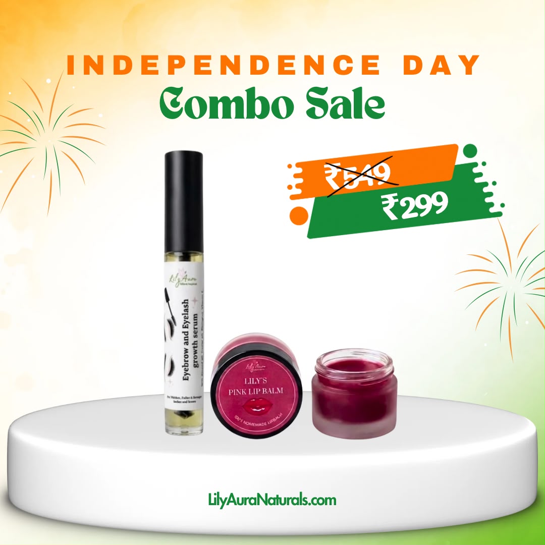 Eyelash and Eyebrow Growth serum + Lily’s Pink Lip-balm combo