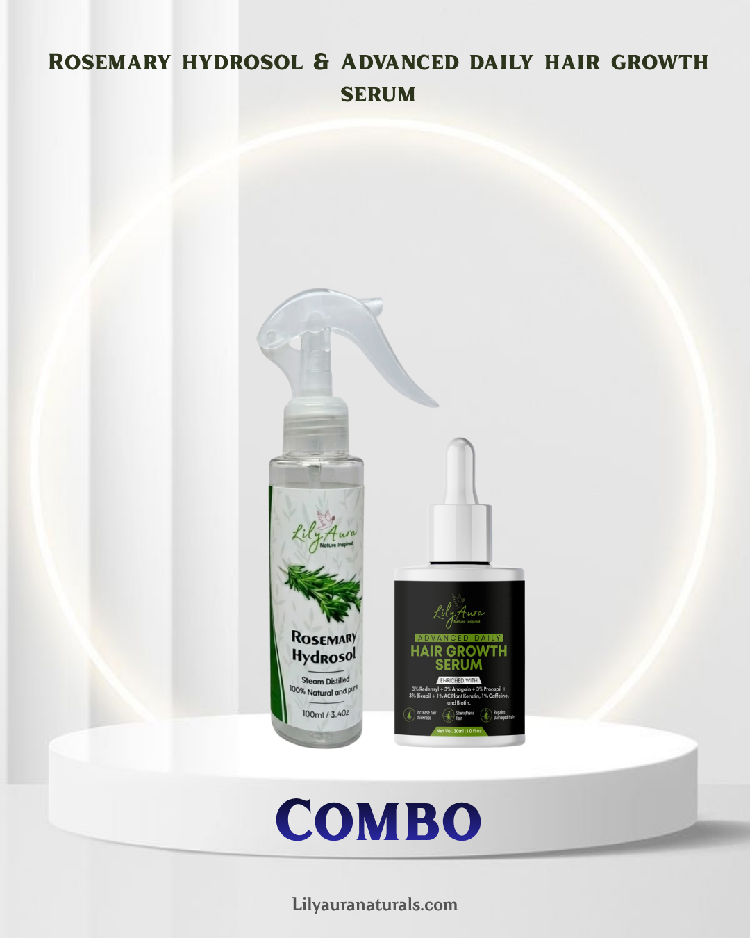 Rosemary Hydrosol 100ml & Daily Advance Hair Growth Serum 30ml