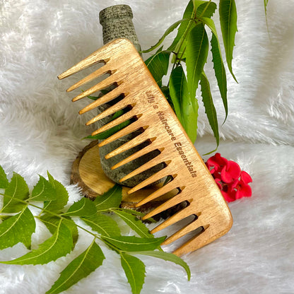 Neem Detangler Comb : Large( Handmade & 100% Pure)