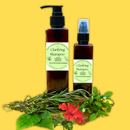 Clarifying Shampoo Homemade with Bhringraj,Hibiscus &Rosemary